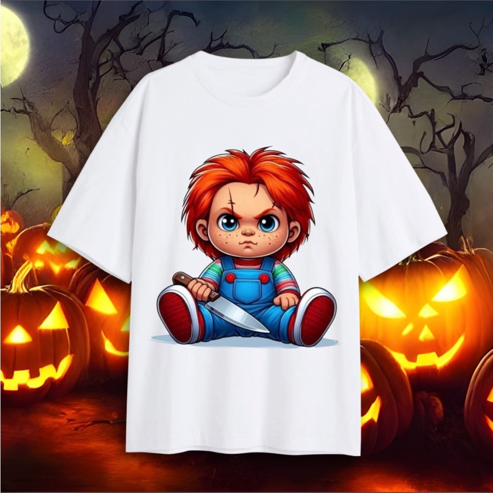 Chucky Halloween themed t-shirts